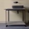 Modern Console Vanity with Grey Oak Shelf, 35